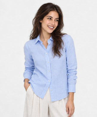 Blouse Stretch Piqué | Light Blue