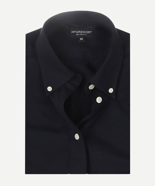 Blouse Stretch Piqué | Navy