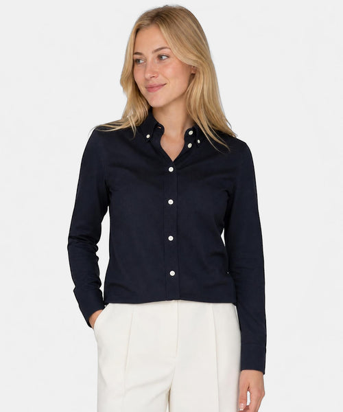 Blouse Stretch Piqué | Navy