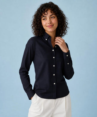 Blouse Stretch Piqué | Navy