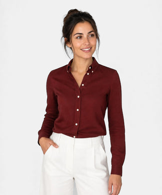 Blouse Stretch Piqué | Burgundy